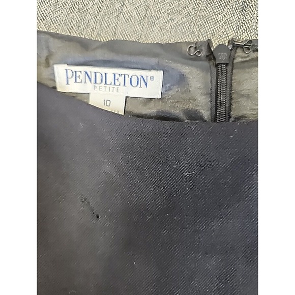 Pendleton Petite Black Dress Womens Size 10 - 100% Virgin Wool USA Made - Picture 4 of 9